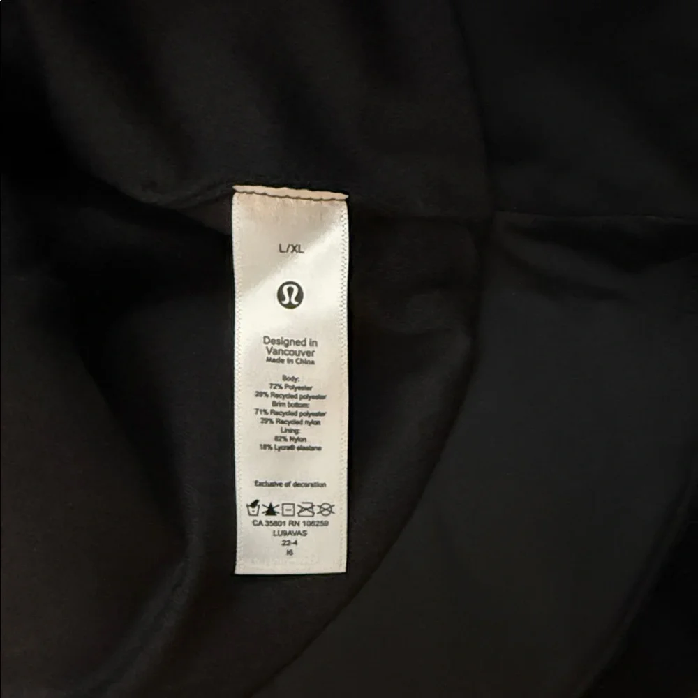 Lululemon Athletica Black Hat - Picture 2 of 2